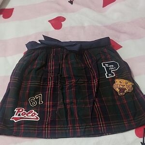 Polo by Ralph Lauren Women's Plaid Mini Skirt - Black and Red